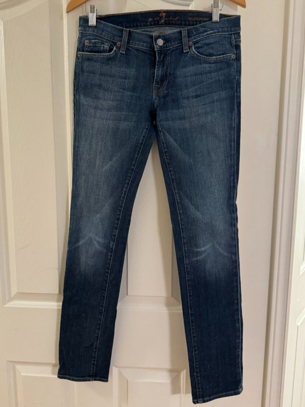 Vintage 7 For All Mankind Cropped Skinny Jeans, Size 28